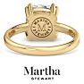 Martha Stewart 3 Carat Cushion Cut Lab Grown Diamond Solitaire Engagement Ring In 14K Yellow Gold Image-2
