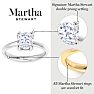 Martha Stewart 3 Carat Cushion Cut Lab Grown Diamond Solitaire Engagement Ring In 14K Yellow Gold Image-3