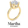 Martha Stewart 3 Carat Cushion Cut Lab Grown Diamond Solitaire Engagement Ring In 14K Yellow Gold Image-7