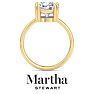 Martha Stewart 3 Carat Cushion Cut Lab Grown Diamond Solitaire Engagement Ring In 14K Yellow Gold Image-8