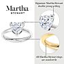 Martha Stewart 3 Carat Heart Shape Lab Grown Diamond Solitaire Engagement Ring In 14K White Gold Image-3