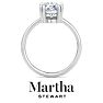 Martha Stewart 3 Carat Oval Shape Lab Grown Diamond Solitaire Engagement Ring In 14K White Gold Image-8