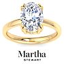 Martha Stewart 3 Carat Oval Shape Lab Grown Diamond Solitaire Engagement Ring In 14K Yellow Gold Image-1