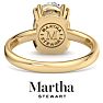 Martha Stewart 3 Carat Oval Shape Lab Grown Diamond Solitaire Engagement Ring In 14K Yellow Gold Image-2