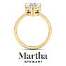 Martha Stewart 3 Carat Pear Shape Lab Grown Diamond Solitaire Engagement Ring In 14K Yellow Gold Image-8