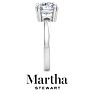 Martha Stewart 3 Carat Round Shape Lab Grown Diamond Solitaire Engagement Ring In 14K White Gold Image-10