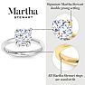 Martha Stewart 3 Carat Round Shape Lab Grown Diamond Solitaire Engagement Ring In 14K White Gold Image-3
