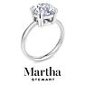 Martha Stewart 3 Carat Round Shape Lab Grown Diamond Solitaire Engagement Ring In 14K White Gold Image-7
