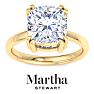 Martha Stewart 5 Carat Cushion Cut Lab Grown Diamond Solitaire Engagement Ring In 14K Yellow Gold Image-1