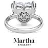 Martha Stewart 5 Carat Heart Shape Lab Grown Diamond Solitaire Engagement Ring In 14K White Gold Image-2