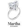 Martha Stewart 5 Carat Heart Shape Lab Grown Diamond Solitaire Engagement Ring In 14K White Gold Image-7