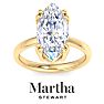 Martha Stewart 5 Carat Marquise Shape Lab Grown Diamond Solitaire Engagement Ring In 14K Yellow Gold Image-1