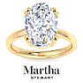 Martha Stewart 5 Carat Oval Shape Lab Grown Diamond Solitaire Engagement Ring In 14K Yellow Gold Image-1