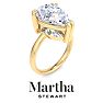 Martha Stewart 5 Carat Pear Shape Lab Grown Diamond Solitaire Engagement Ring In 14K Yellow Gold Image-7