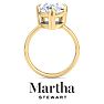 Martha Stewart 5 Carat Pear Shape Lab Grown Diamond Solitaire Engagement Ring In 14K Yellow Gold Image-8