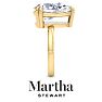 Martha Stewart 5 Carat Pear Shape Lab Grown Diamond Solitaire Engagement Ring In 14K Yellow Gold Image-9