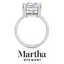 Martha Stewart 5 Carat Princess Cut Lab Grown Diamond Solitaire Engagement Ring In 14K White Gold Image-8