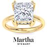 Martha Stewart 5 Carat Princess Cut Lab Grown Diamond Solitaire Engagement Ring In 14K Yellow Gold Image-1