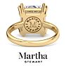 Martha Stewart 5 Carat Princess Cut Lab Grown Diamond Solitaire Engagement Ring In 14K Yellow Gold Image-2