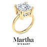 Martha Stewart 5 Carat Princess Cut Lab Grown Diamond Solitaire Engagement Ring In 14K Yellow Gold Image-7