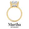 Martha Stewart 5 Carat Princess Cut Lab Grown Diamond Solitaire Engagement Ring In 14K Yellow Gold Image-8