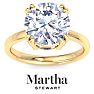 Martha Stewart 5 Carat Round Shape Lab Grown Diamond Solitaire Engagement Ring In 14K Yellow Gold Image-1