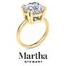 Martha Stewart 5 Carat Round Shape Lab Grown Diamond Solitaire Engagement Ring In 14K Yellow Gold Image-7
