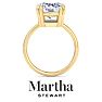 Martha Stewart 5 Carat Round Shape Lab Grown Diamond Solitaire Engagement Ring In 14K Yellow Gold Image-8