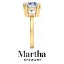 Martha Stewart 5 Carat Round Shape Lab Grown Diamond Solitaire Engagement Ring In 14K Yellow Gold Image-9
