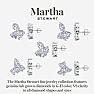 Martha Stewart 3 Carat Lab Grown Diamond Cluster Stud Earrings In 14 Karat White Gold, Pear-Round-Oval Image-4