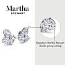 Martha Stewart 3 Carat Lab Grown Diamond Cluster Stud Earrings In 14 Karat Yellow Gold, Marquise-Round-Pear Image-3
