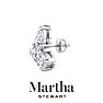 Martha Stewart 3 Carat Lab Grown Diamond Cluster Stud Earrings In 14 Karat White Gold, Pear Image-7
