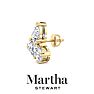 Martha Stewart 3 Carat Lab Grown Diamond Cluster Stud Earrings In 14 Karat Yellow Gold, Pear Image-7