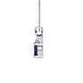 1/2ct Oval Shape Amethyst and Diamond Necklace in 10k White Gold Image-3