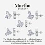 Martha Stewart 3 Carat Lab Grown Diamond Cluster Stud Earrings In 14 Karat White Gold, Heart Image-4