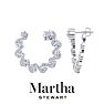 Martha Stewart 5 Carat Lab Grown Diamond Hoop Earrings In 14 Karat White Gold Image-1