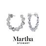 Martha Stewart 5 Carat Lab Grown Diamond Hoop Earrings In 14 Karat White Gold Image-2
