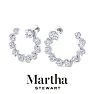 Martha Stewart 5 Carat Lab Grown Diamond Hoop Earrings In 14 Karat White Gold Image-6
