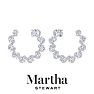 Martha Stewart 5 Carat Lab Grown Diamond Hoop Earrings In 14 Karat White Gold Image-7