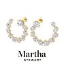 Martha Stewart 5 Carat Lab Grown Diamond Hoop Earrings In 14 Karat Yellow Gold Image-6