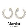 Martha Stewart 5 Carat Lab Grown Diamond Hoop Earrings In 14 Karat Yellow Gold, Oval Image-5