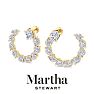 Martha Stewart 5 Carat Lab Grown Diamond Hoop Earrings In 14 Karat Yellow Gold, Oval Image-6