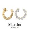 Martha Stewart 6 Carat Lab Grown Diamond Hoop Earrings In 14 Karat Yellow Gold, Marquise Image-2