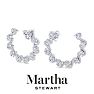 Martha Stewart 6 Carat Lab Grown Diamond Hoop Earrings In 14 Karat White Gold, Heart Image-6