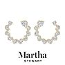 Martha Stewart 6 Carat Lab Grown Diamond Hoop Earrings In 14 Karat Yellow Gold, Heart Image-5
