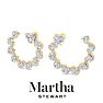 Martha Stewart 6 Carat Lab Grown Diamond Hoop Earrings In 14 Karat Yellow Gold, Heart Image-6