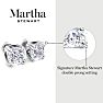 Martha Stewart 2 Carat Lab Grown Diamond Stud Earrings In 14 Karat White Gold Image-3