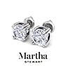 Martha Stewart 2 Carat Lab Grown Diamond Stud Earrings In 14 Karat White Gold Image-9