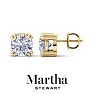 Martha Stewart 2 Carat Lab Grown Diamond Stud Earrings In 14 Karat Yellow Gold Image-1