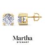 Martha Stewart 3 Carat Lab Grown Diamond Stud Earrings In 14 Karat Yellow Gold Image-1